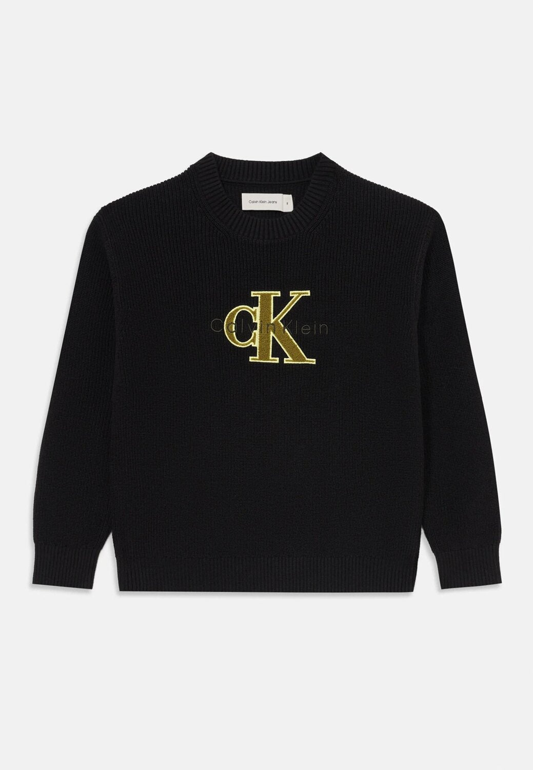 Calvin Klein Maglione Bambino Stitch Logo - Nero