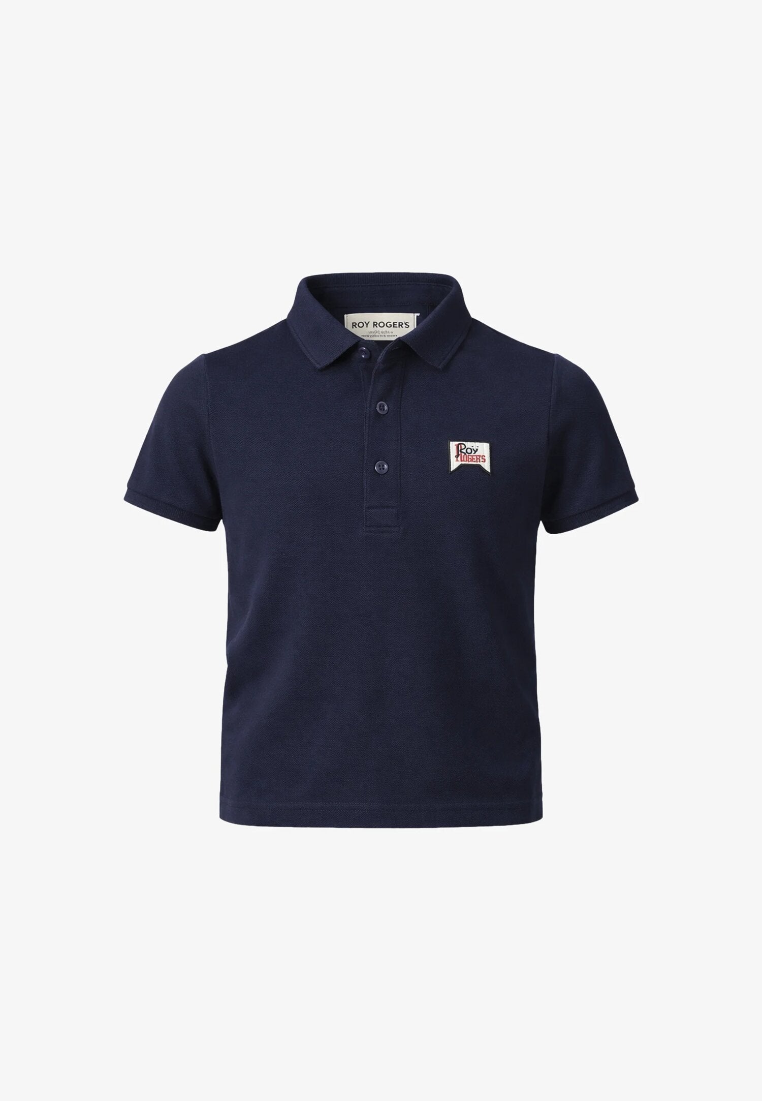 Roy Roger's Polo Blu Con Logo Sul Davanti Roy Neonato RG121_