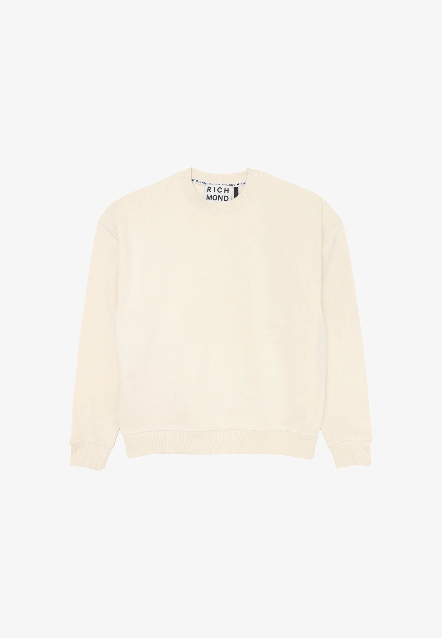 John Richmond Felpa Uomo Off White in Cotone Logo RCX