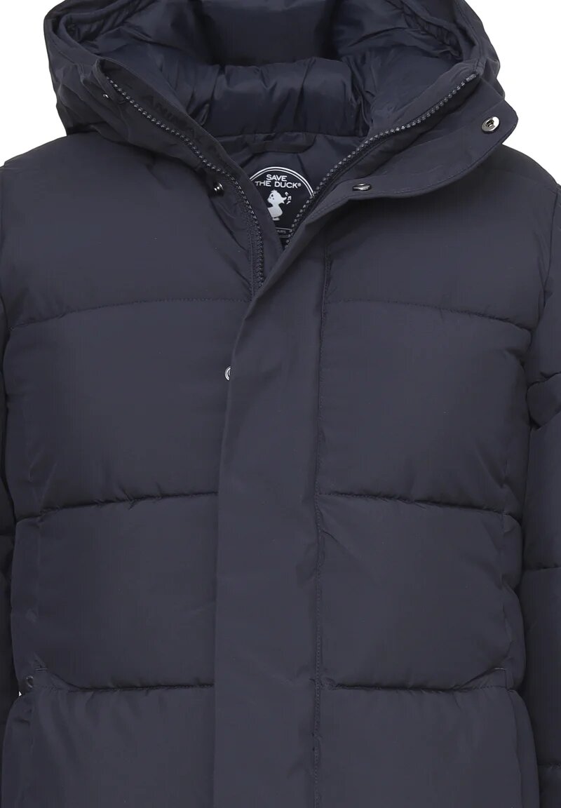 Save The Duck Giubotto Blu Bambino In Nylon Con Cappuccio Uso Invernale AI25