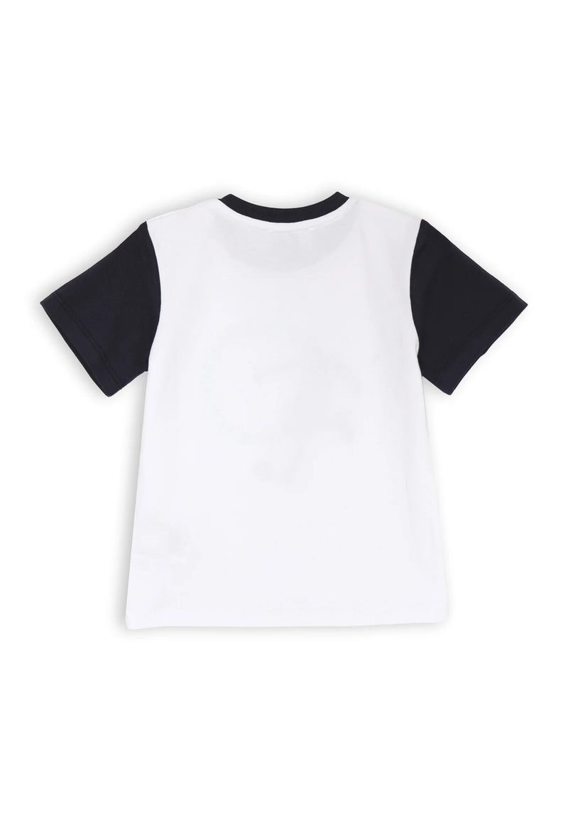Bikkembergs set estivo bambino t-shirt stampa grafica e shorts blu cotone - BLU | CammarataMode