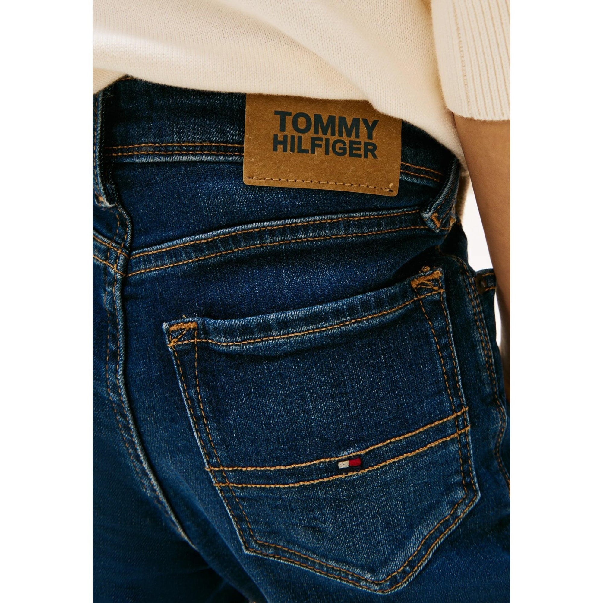 Tommy Hilfiger Jeans Denim Scuro Ragazzo Vita Regolabile Quotidiano PE26