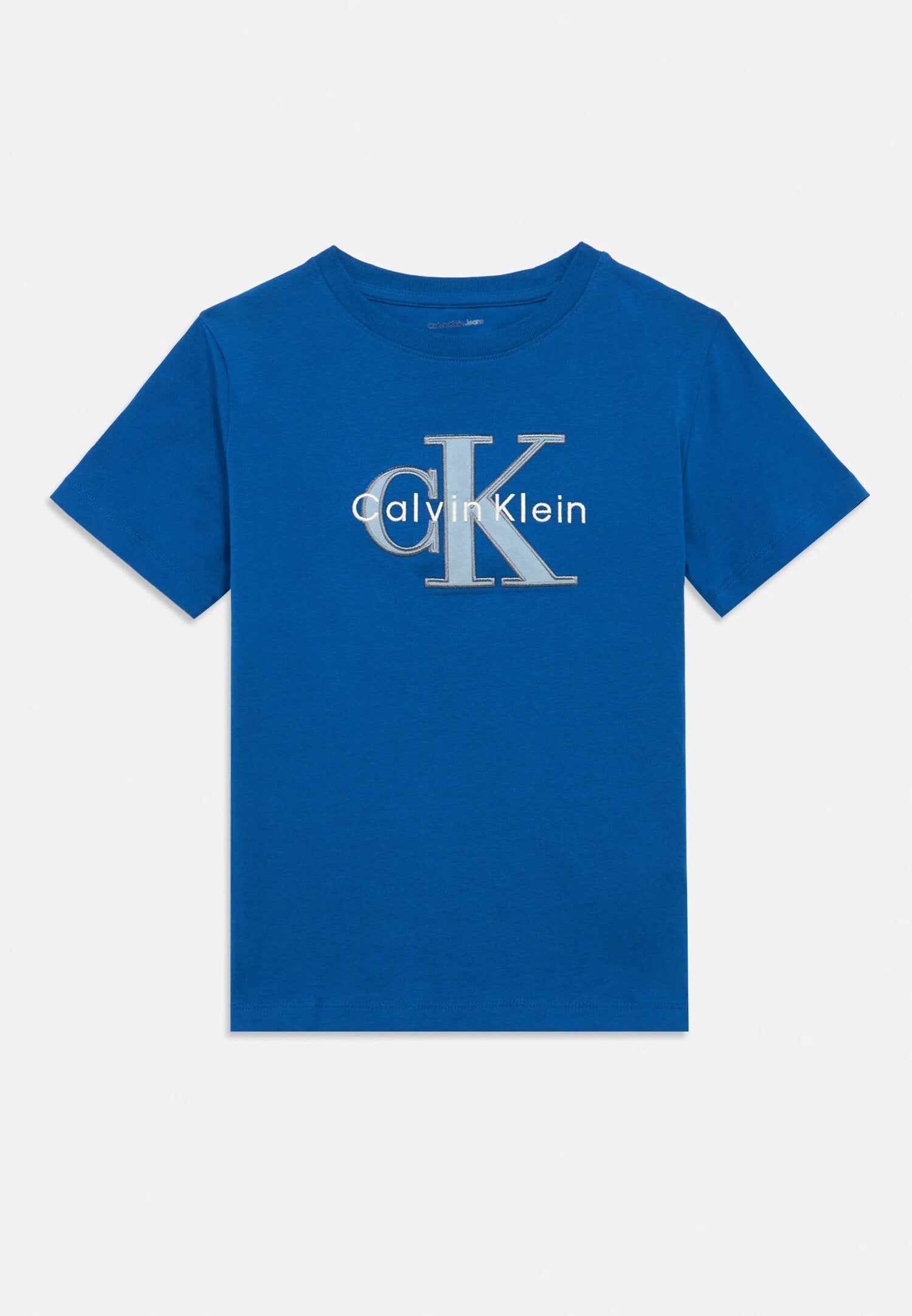 Calvin Klein Tshirt Royal Bambino In Jersey Maniche Corte Primaverile PE26
