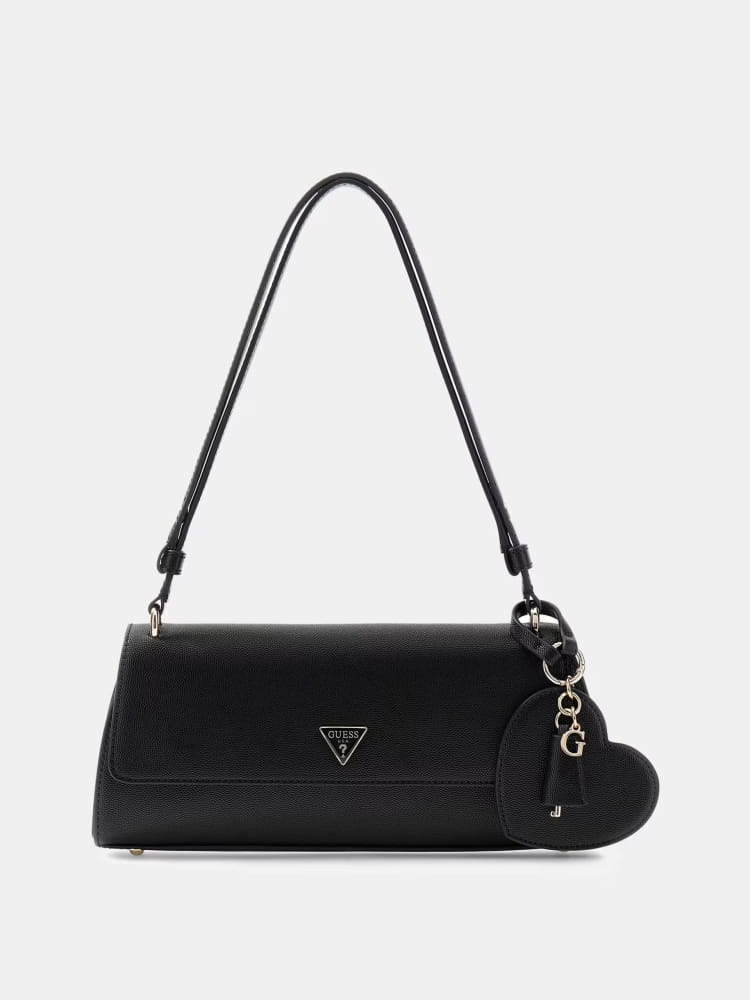 Guess borsa nera donna mini logo sul davanti