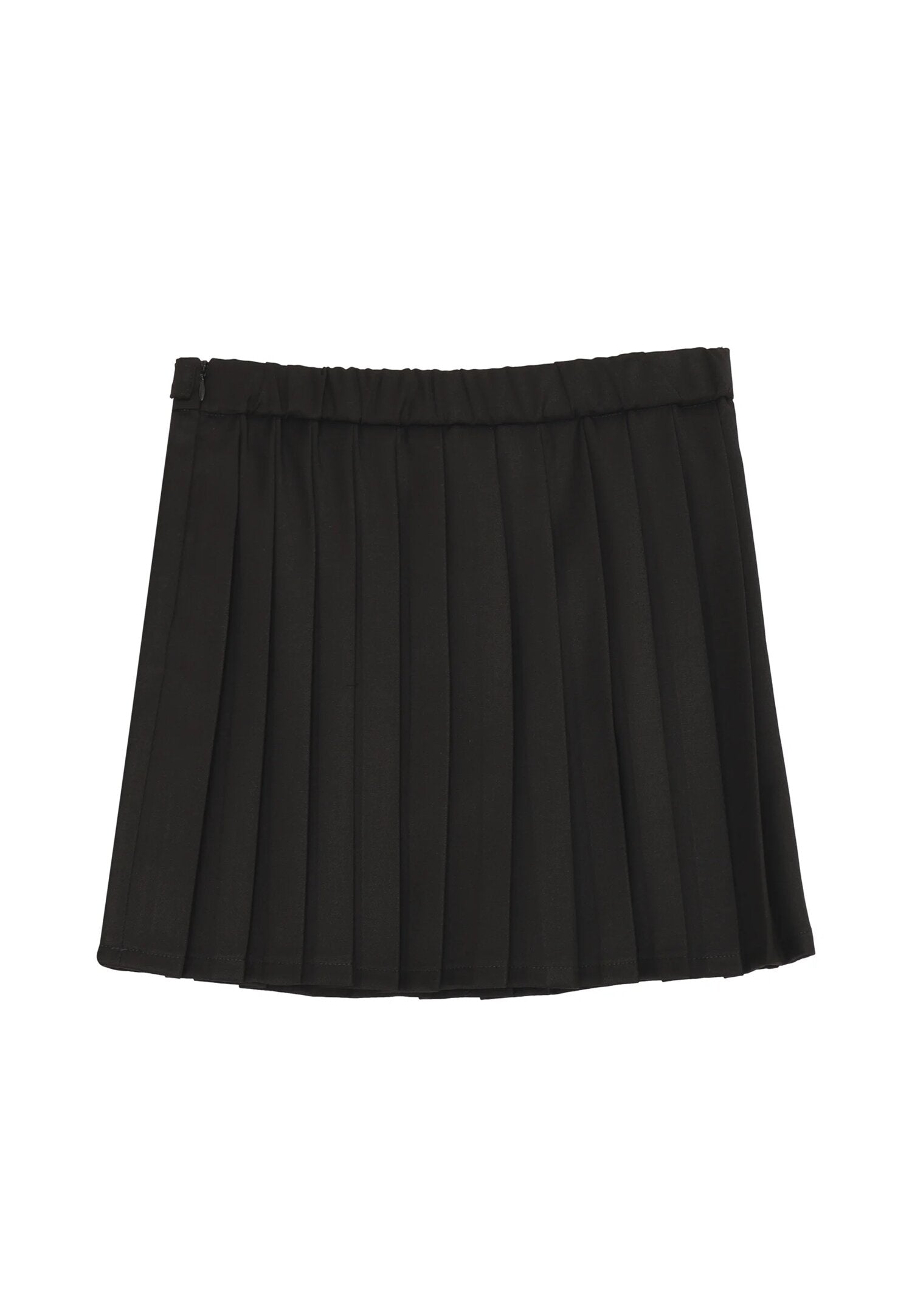 Kocca gonna nera bambina e ragazza plissé elegante corta