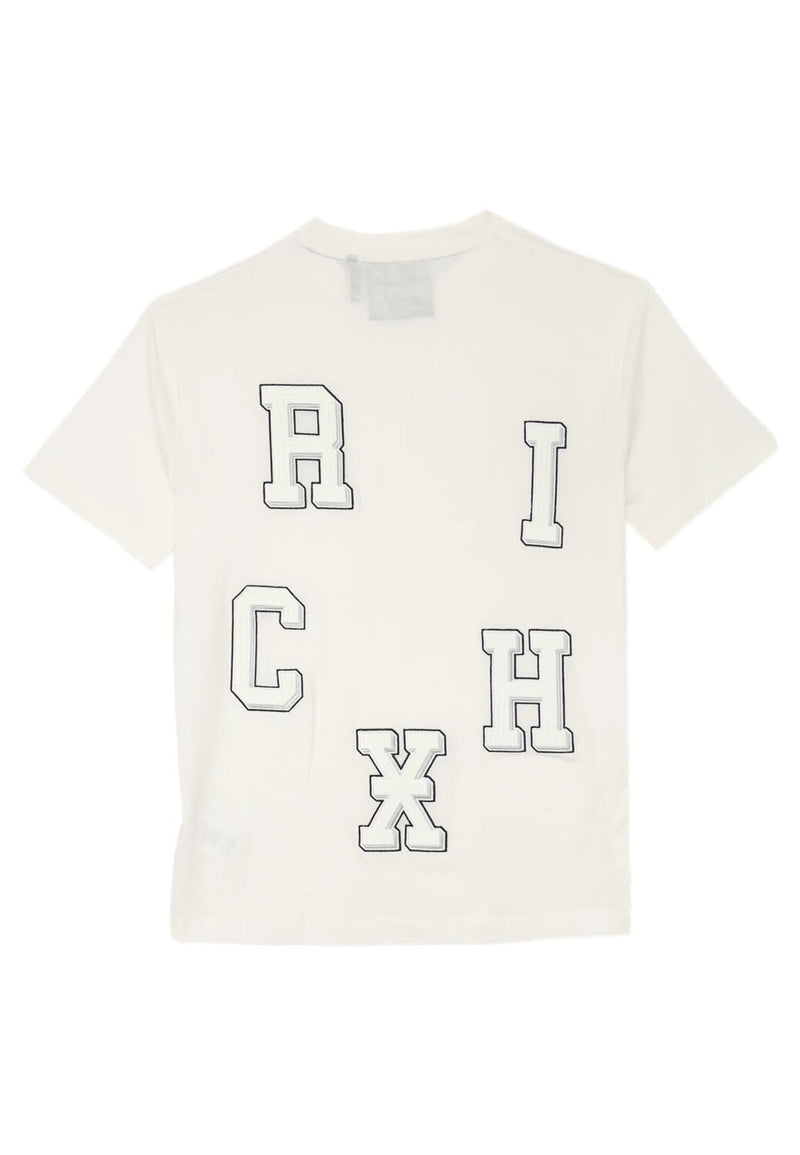John Richmond T-shirt Uomo Panna – Cotone 100% con Stampa Logo RICH - PANNA | CammarataMode