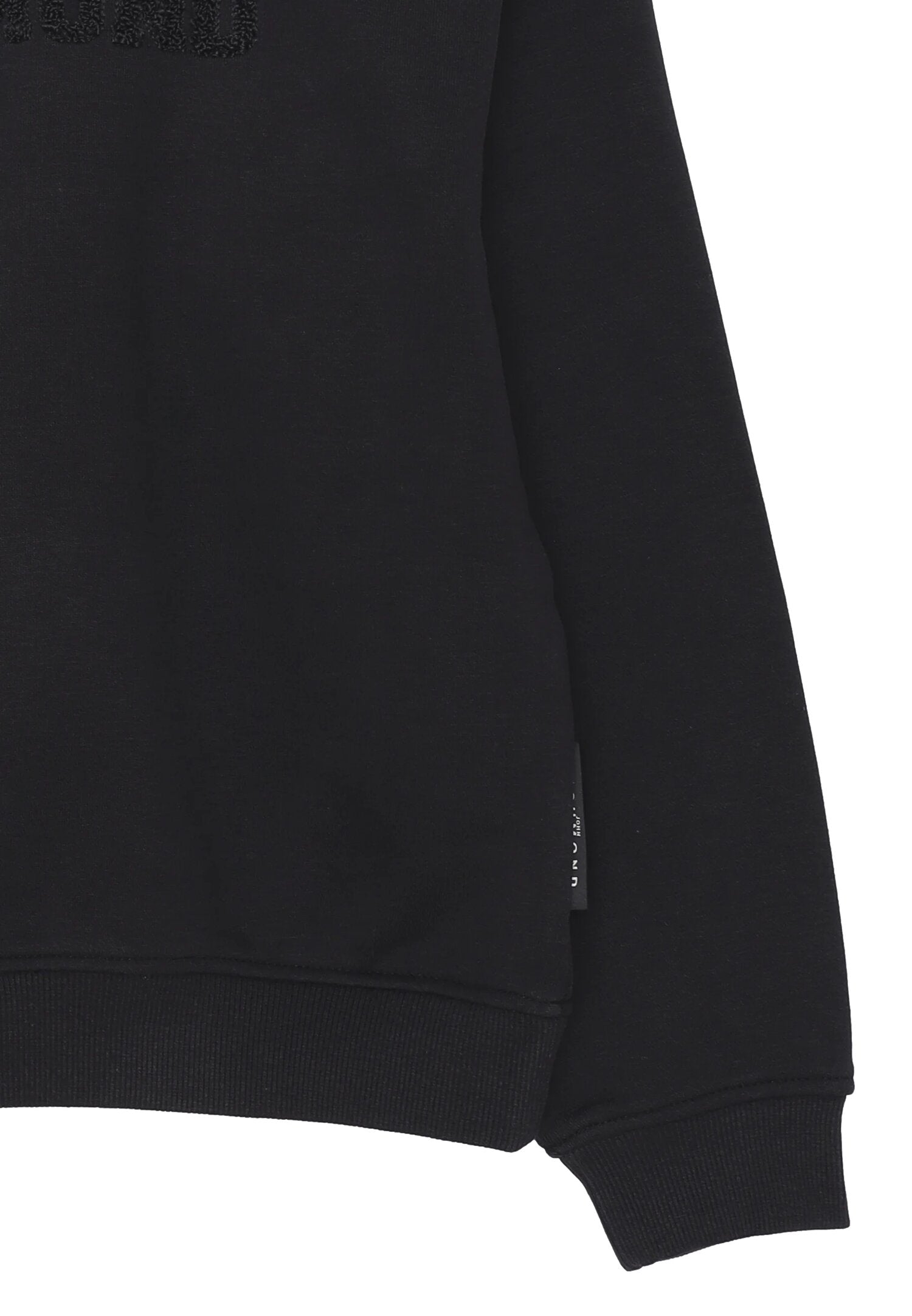 John Richmond Felpa Nera Bambino In Cotone Girocollo Sportivo AI25