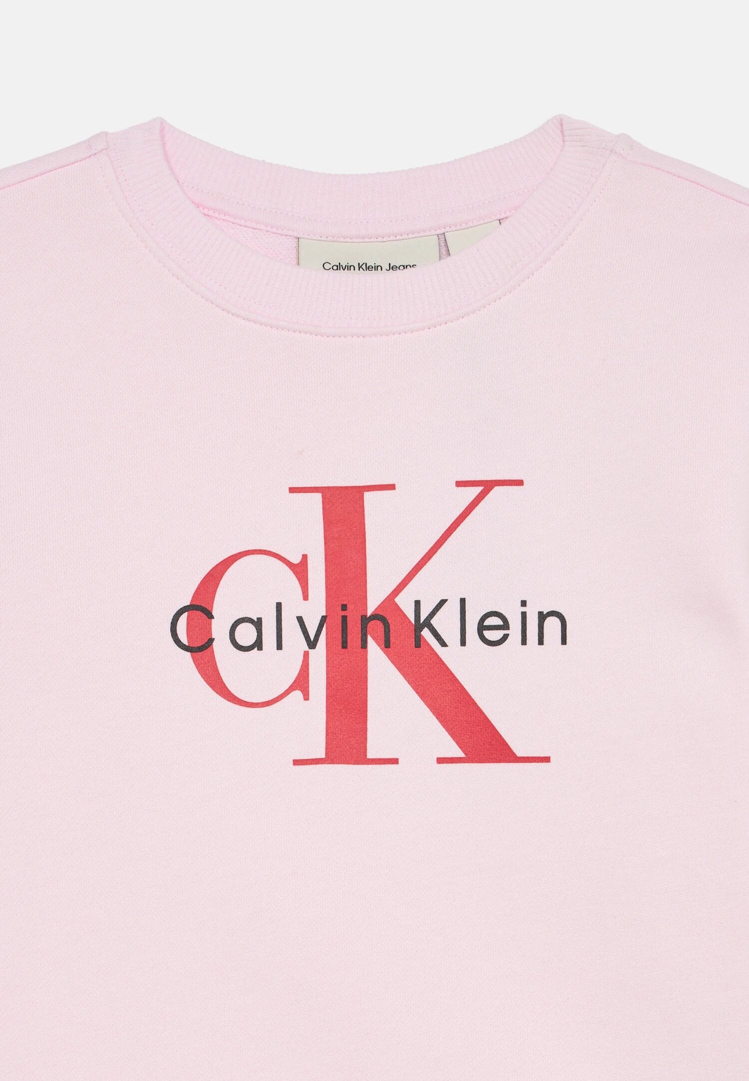 Calvin Klein Felpa Rosa Bambina In Cotone Girocollo Quotidiano PE26