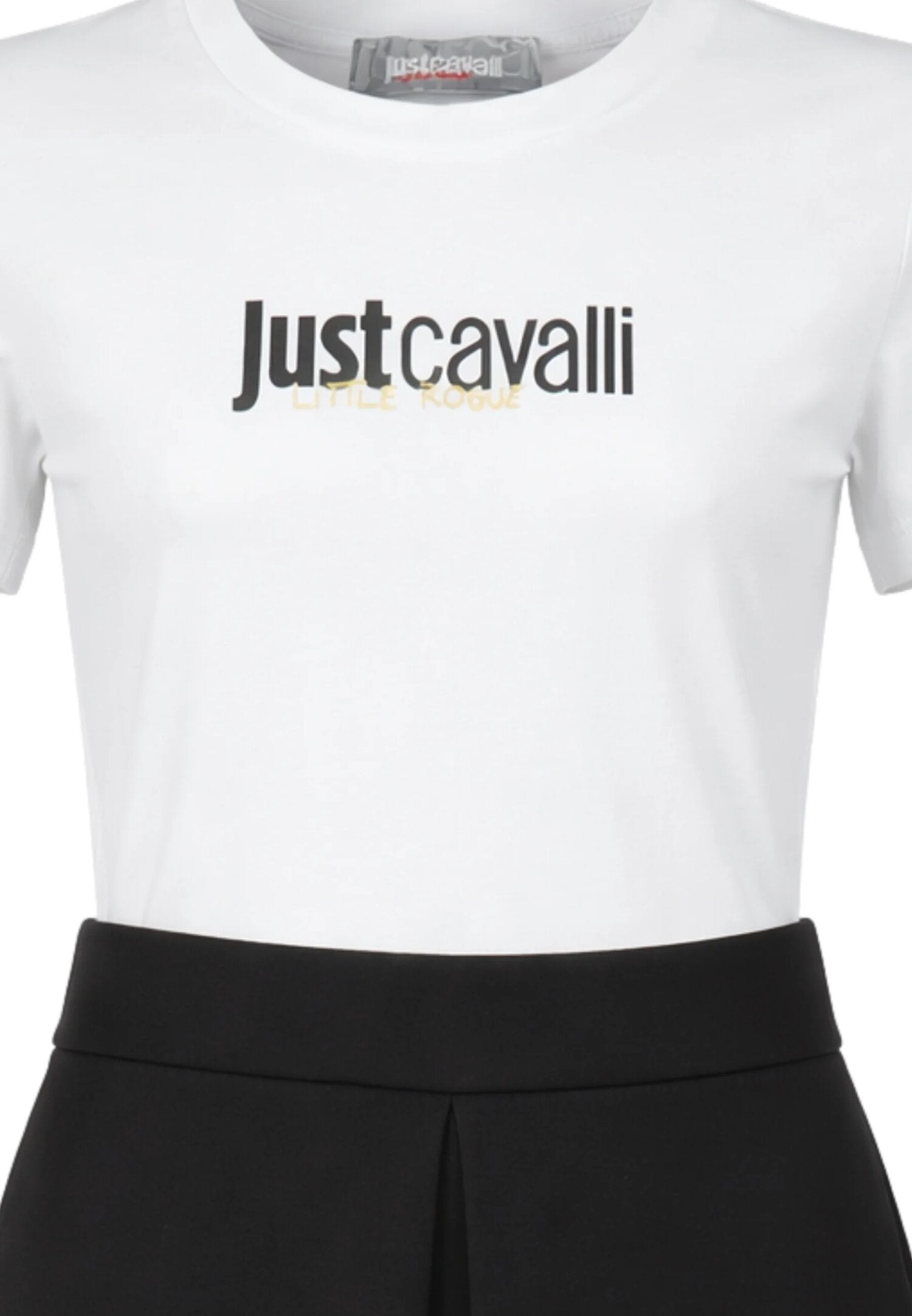Just Cavalli Vestito Bianco e Nero Con Logo Davanti Bambina JGP26161VE_