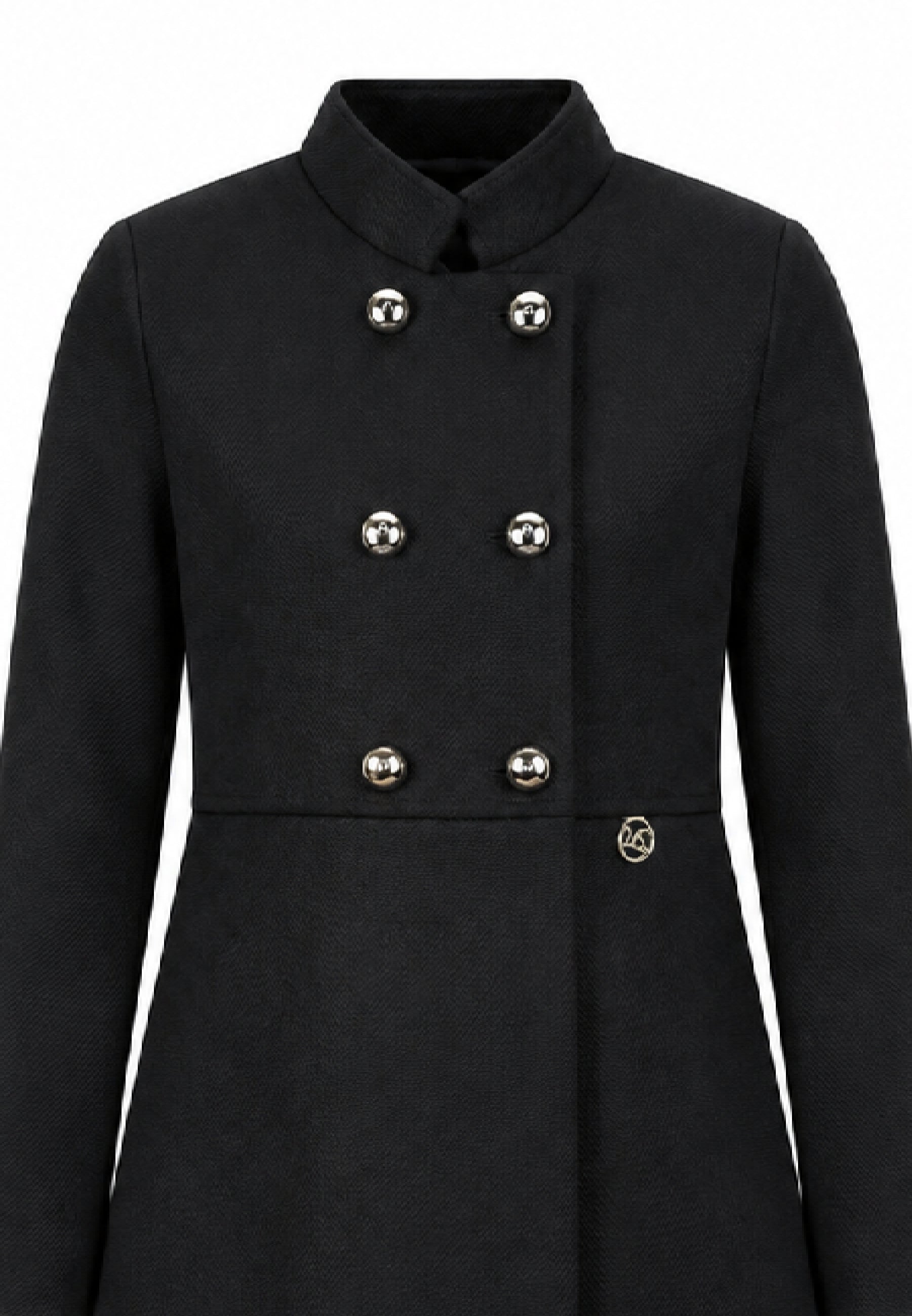 MON SAURIRE cappotto nero con bottoni dorati e colletto Bambine e ragazze m1403j.ne_