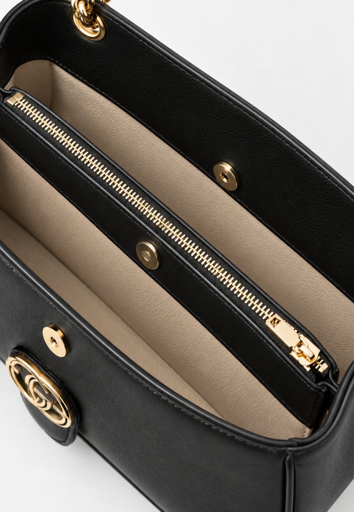 Gabriella Gucci BORSA NERA CON LOGO CENTRALE DORATO Bambine e ragazze GGBV-SIV-BLK.NE_