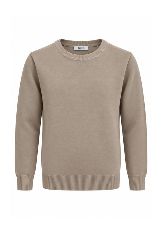 OVERD MAGLIONE BEIGE IN LANA RASATA Bambini e ragazzi OK105SMG.BEIGE_