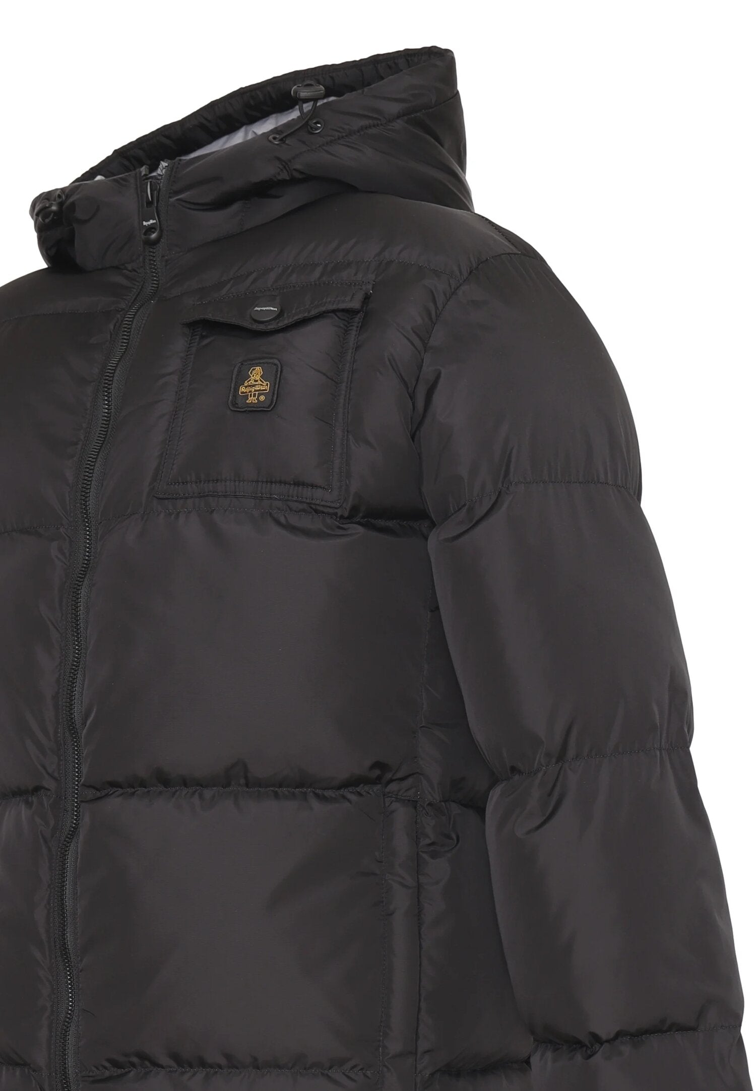 Refrigiwear Giubbotto Nero Bambino In Nylon Con Cappuccio Invernale AI25