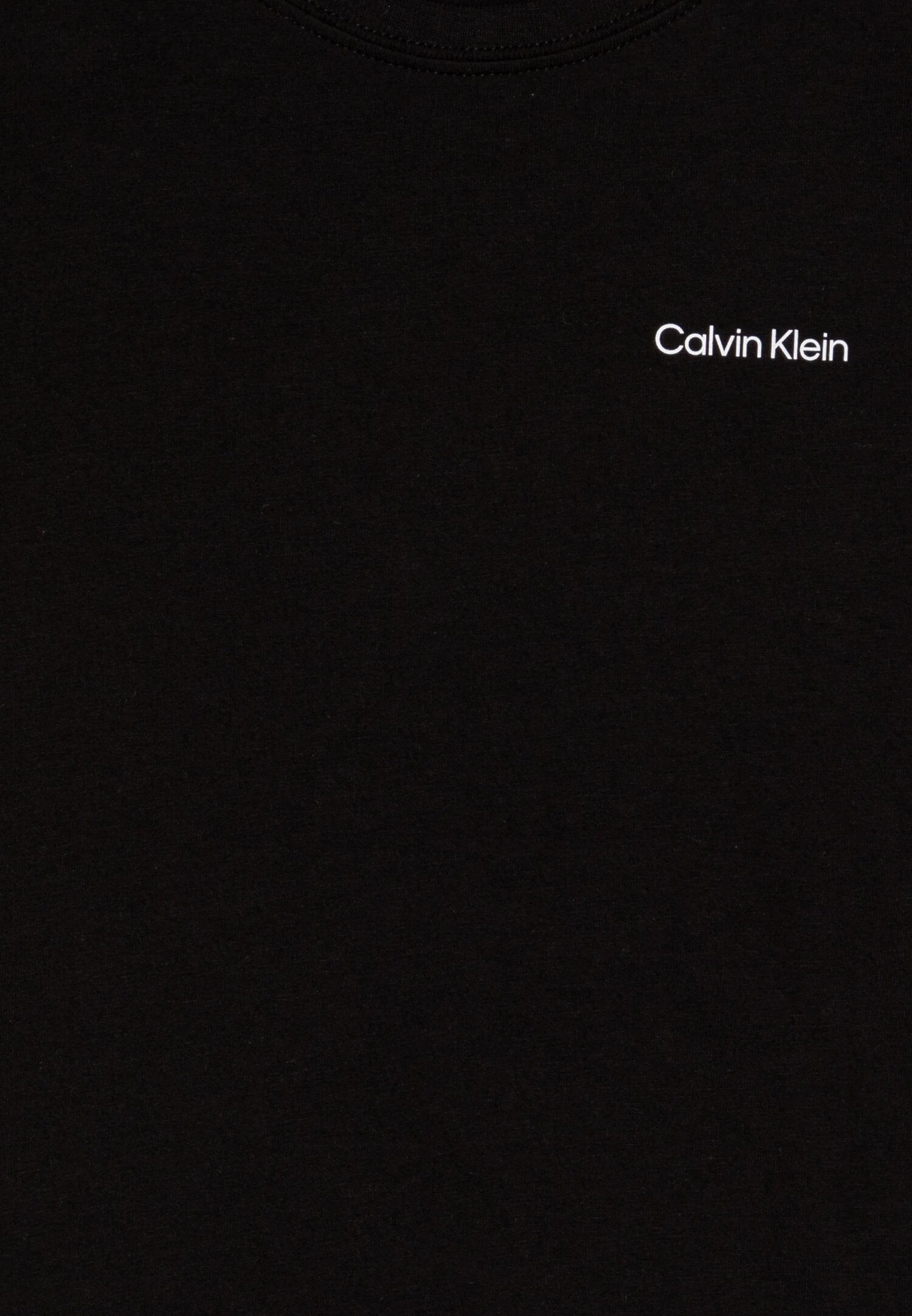 Calvin Klein Tshirt Nera Bambino In Jersey Maniche Corte Quotidiano PE26