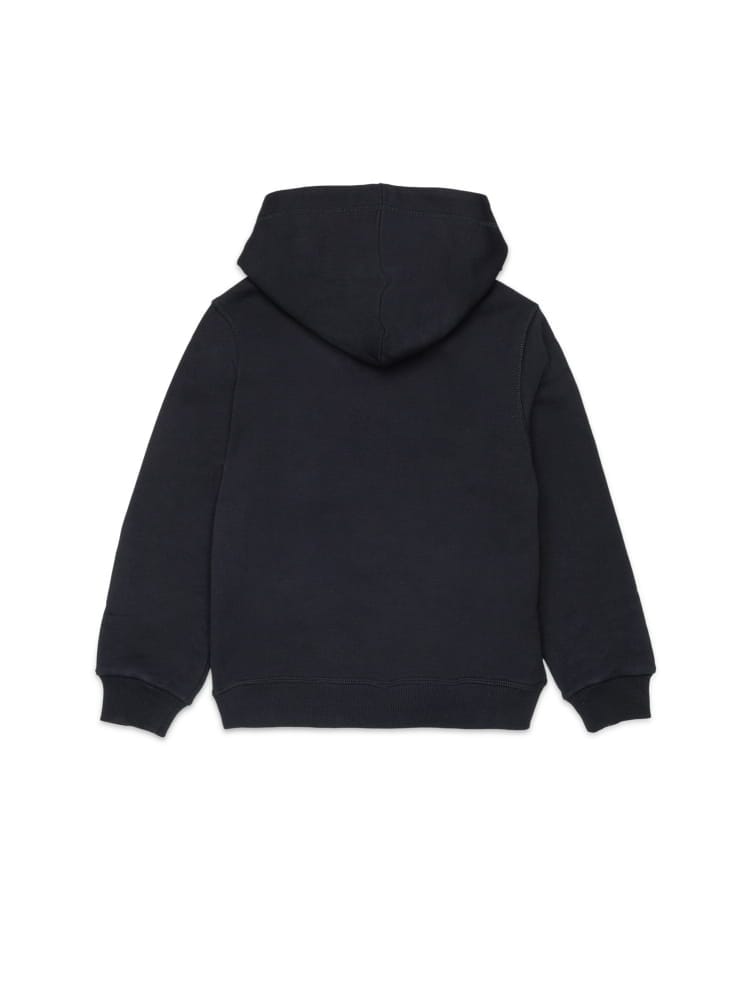 Dsquared felpa con cappuccio kids/junior in cotone nero con stampa logo Bambino