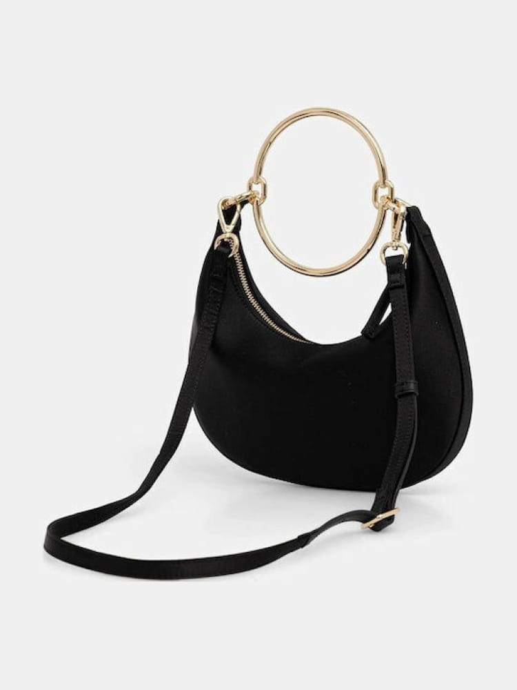Tommy Hilfiger borsa nera donna mini logo Misure: 28 x 16.5 x 2 cm
