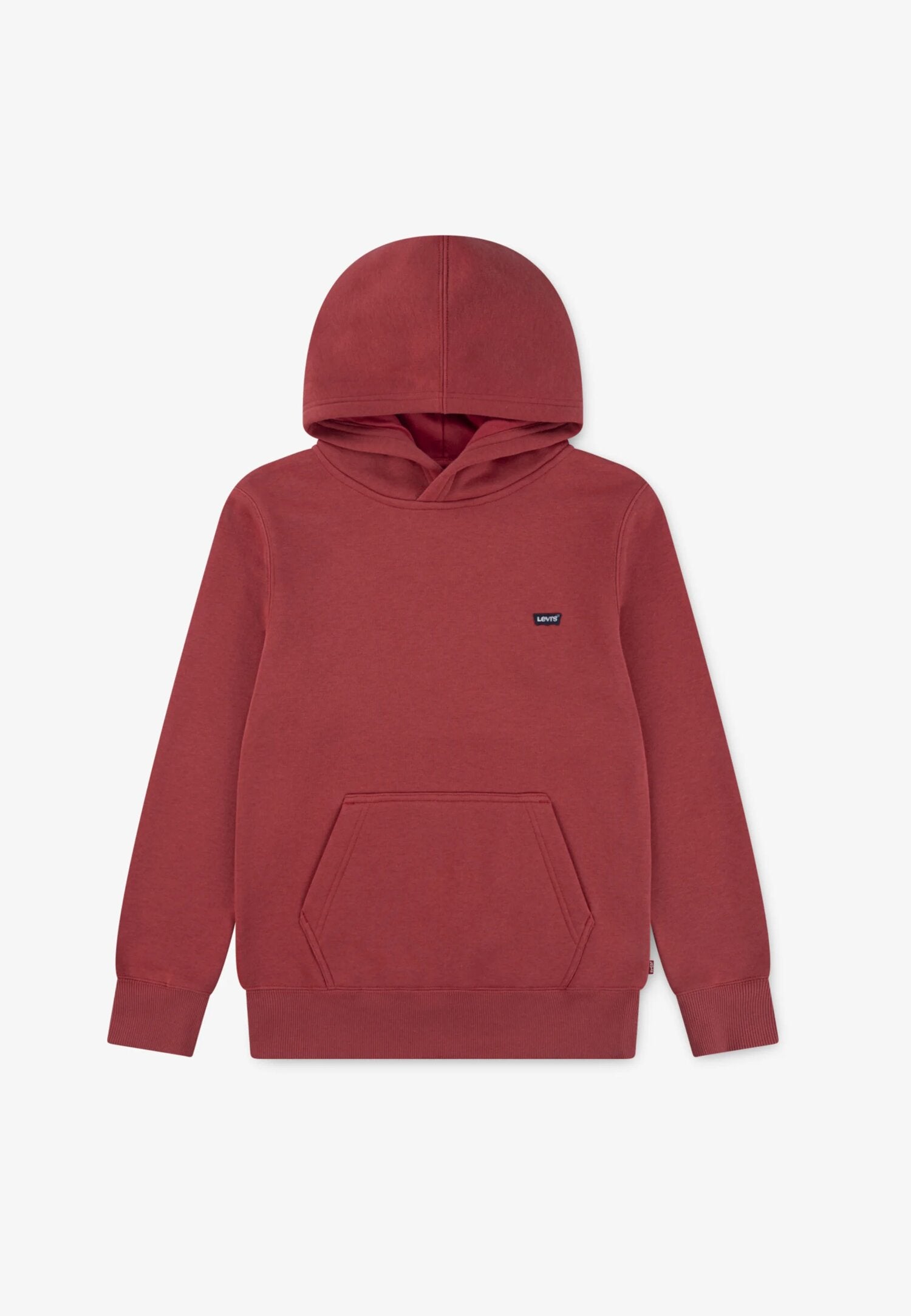 Levi's Felpa Rosso Bambino Tascone In Cotone Con Cappuccio Scuola AI25