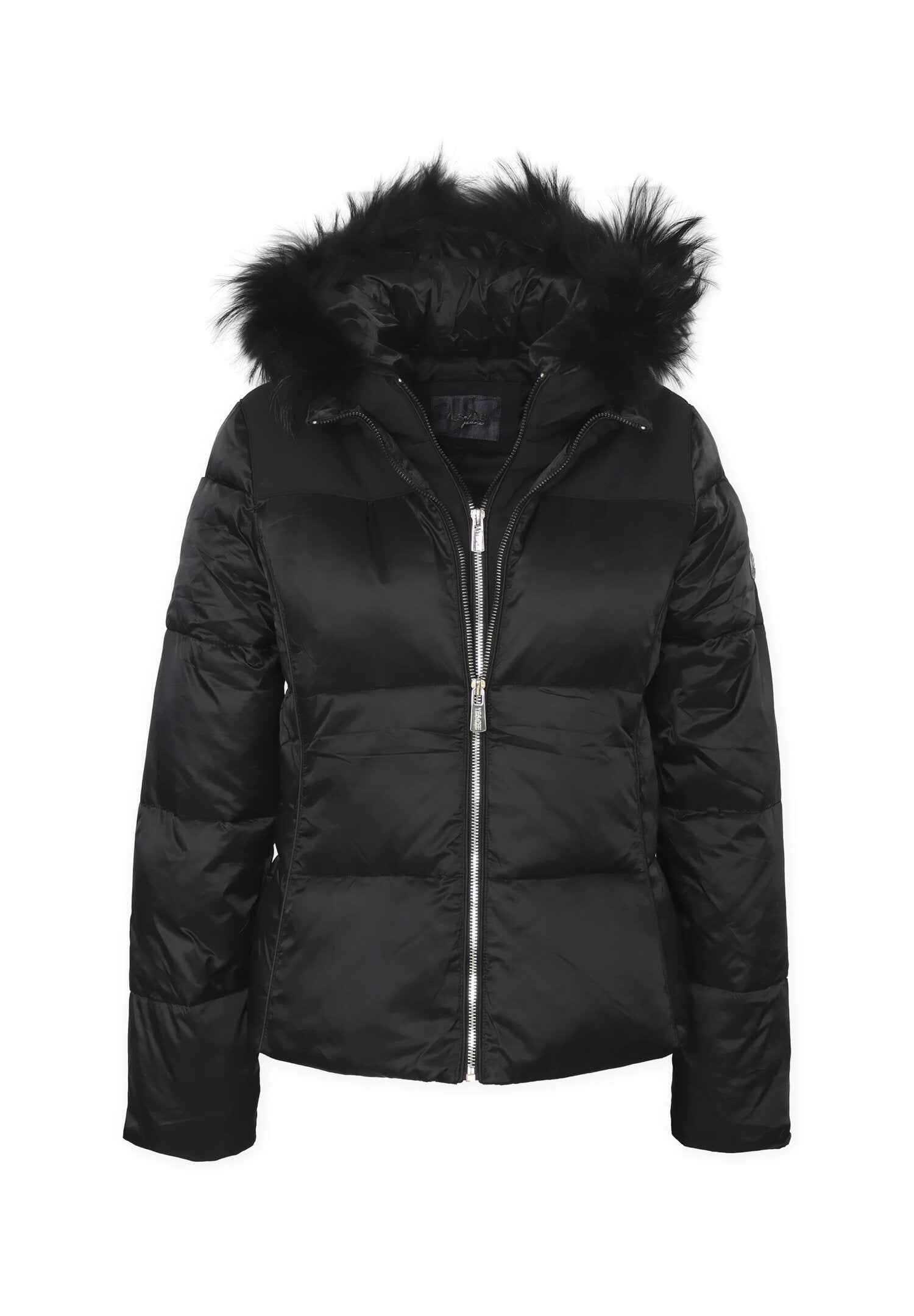 Piumino nero con pelliccia bambina 6-16 anni - Yess Zee Essenza