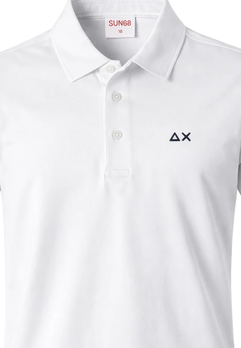 Sun68 Kids Polo Bambino Bianco Maniche Corte A36333_