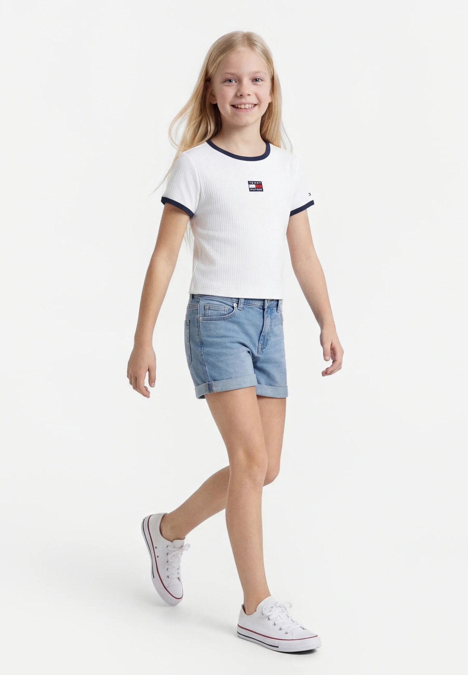 Tommy Hilfiger Maglia Bianca Ragazza KG0KG09066YBR_