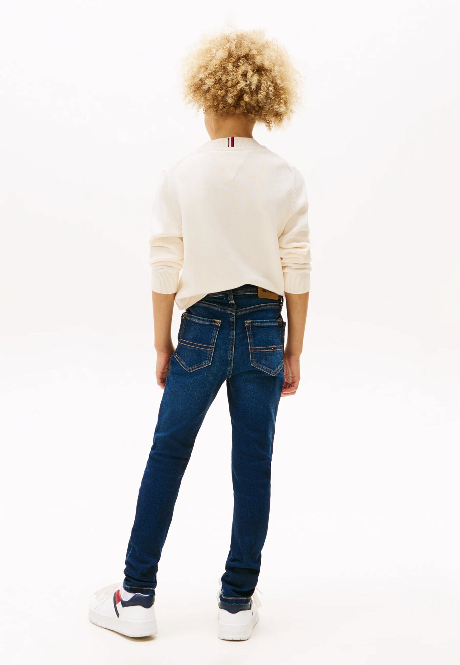 Tommy Hilfiger Jeans Denim Scuro Ragazzo Vita Regolabile Quotidiano PE26