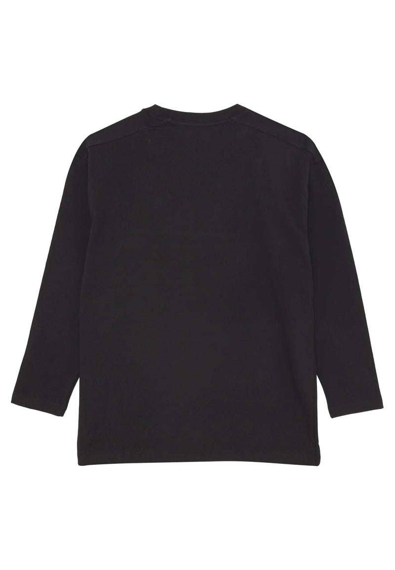 John Richmond t-shirt bambino nera manica lunga 2-16 anni in cotone - NERO | CammarataMode