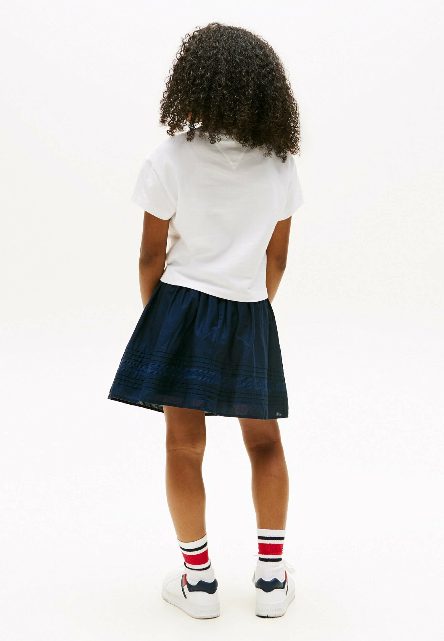 TOMMY HILFIGER – T-shirt Logo Appliqué Bambina in Cotone