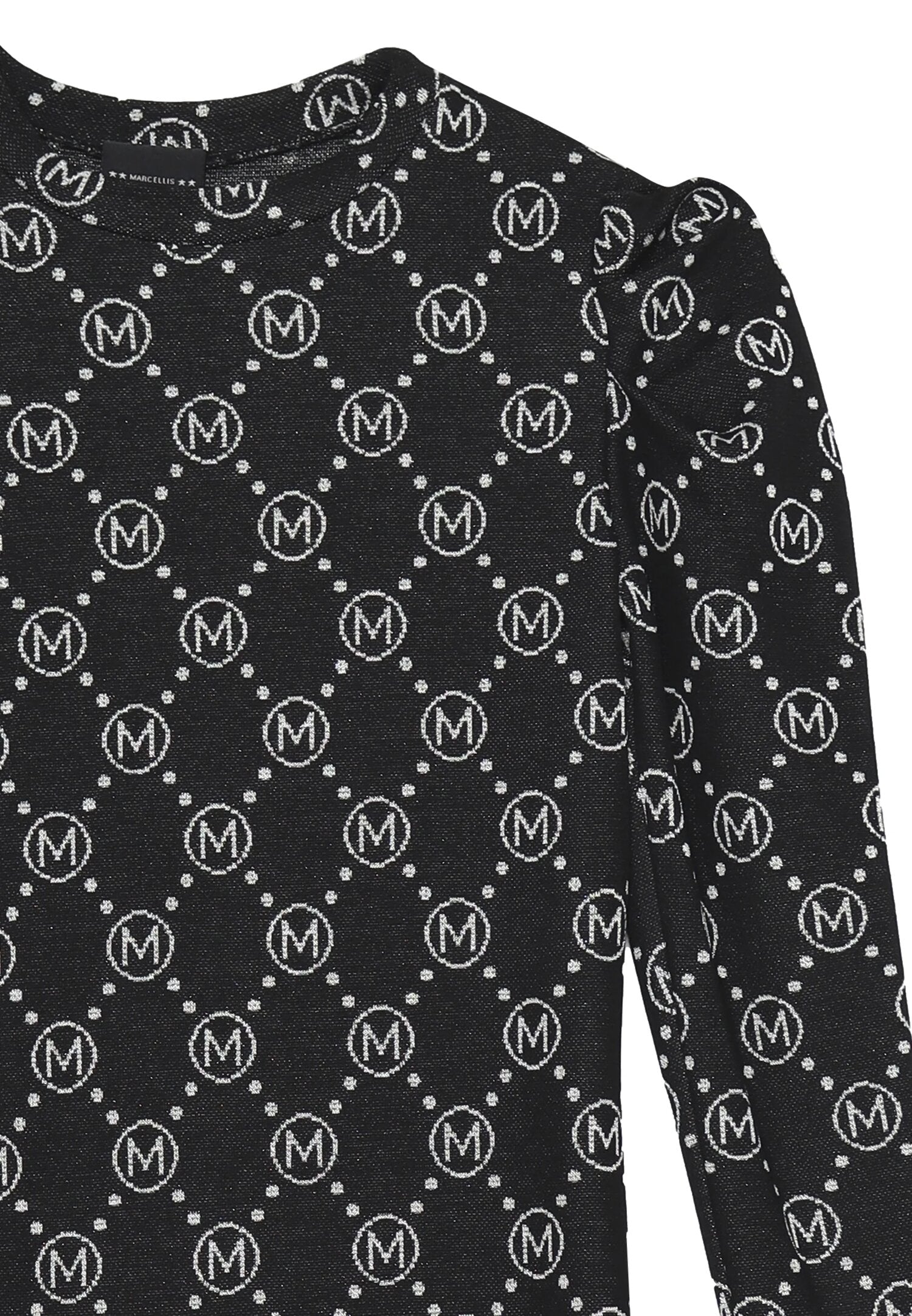 Marc Ellis Abitino Nero Bambina In Jersey Maniche Lunghe Elegante AI25