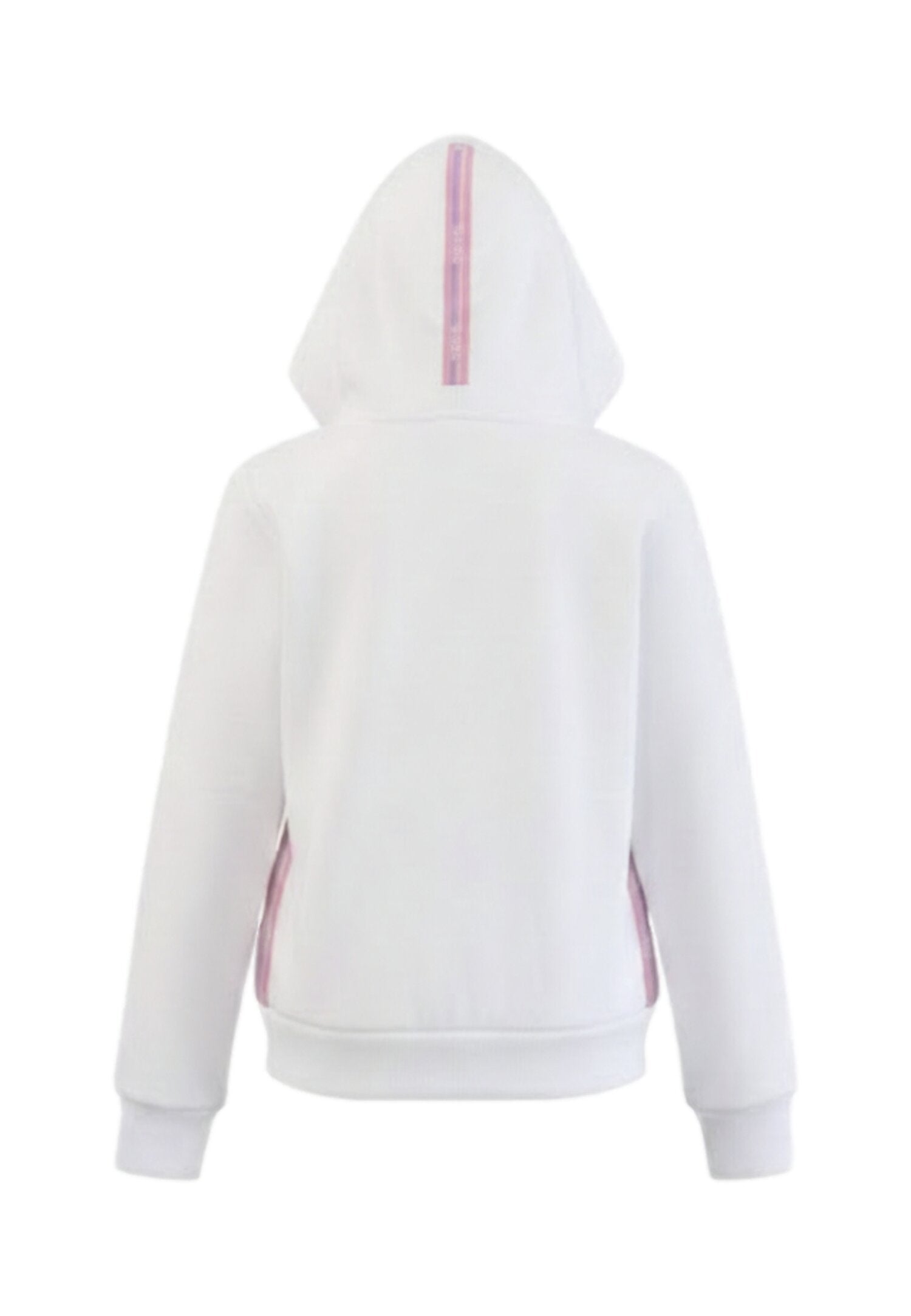 Gcds Giacca Con Zip Bianca Bambina Con Cappuccio Sportivo In Cotone 745841_