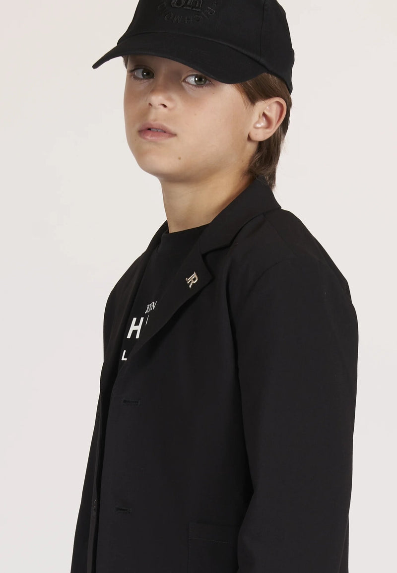 Richmond Kids Black Elegant Single Breasted Slim Fit Jacket - BLACK | CammarataMode