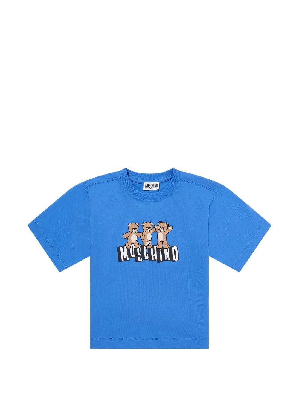 Moschino Tshitrt Blu Royal Bambina Girocollo Estivo In Cotone 15524228530559_