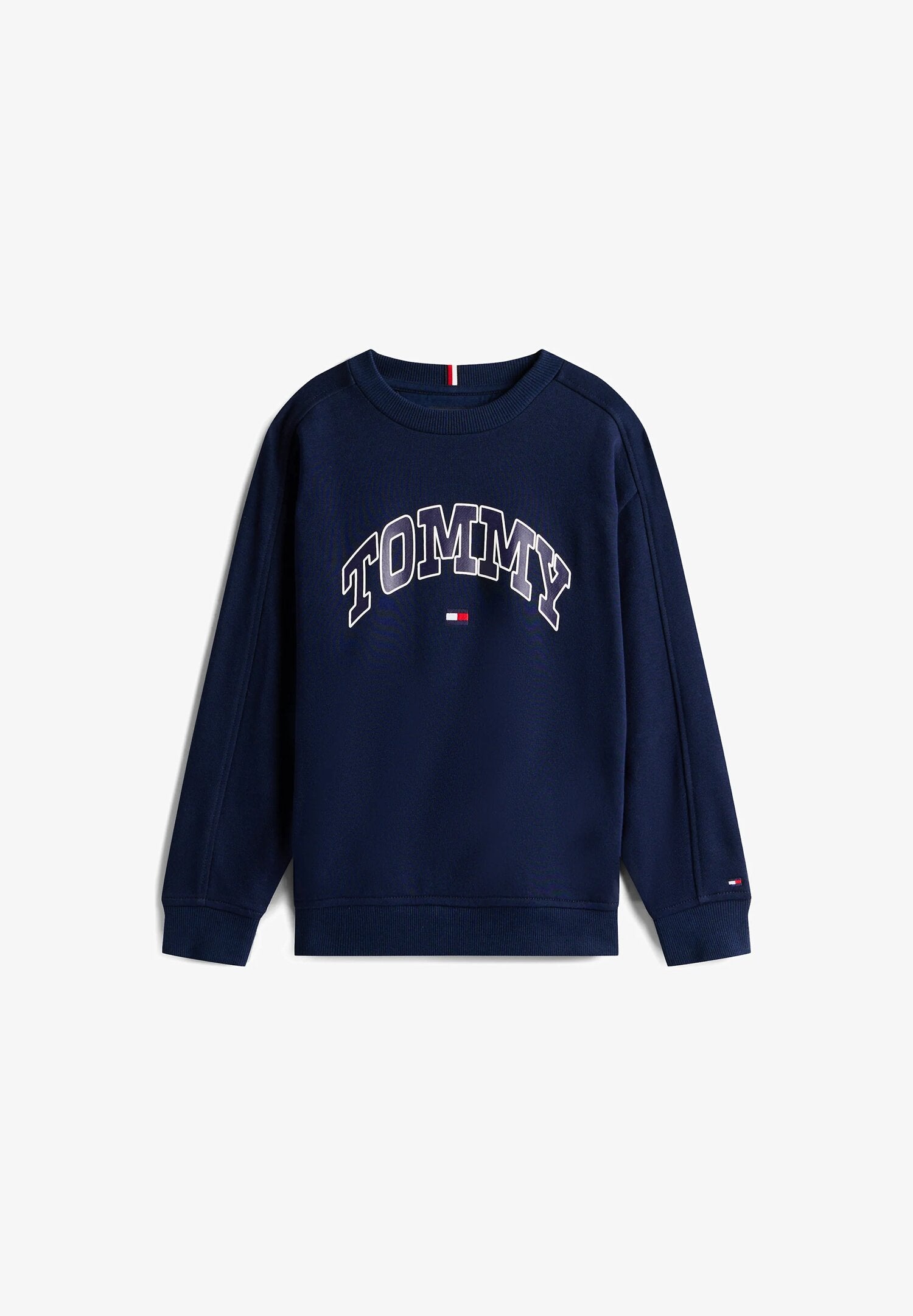Tommy Hilfiger Felpa Bambino Varsity Print - Blu Navy
