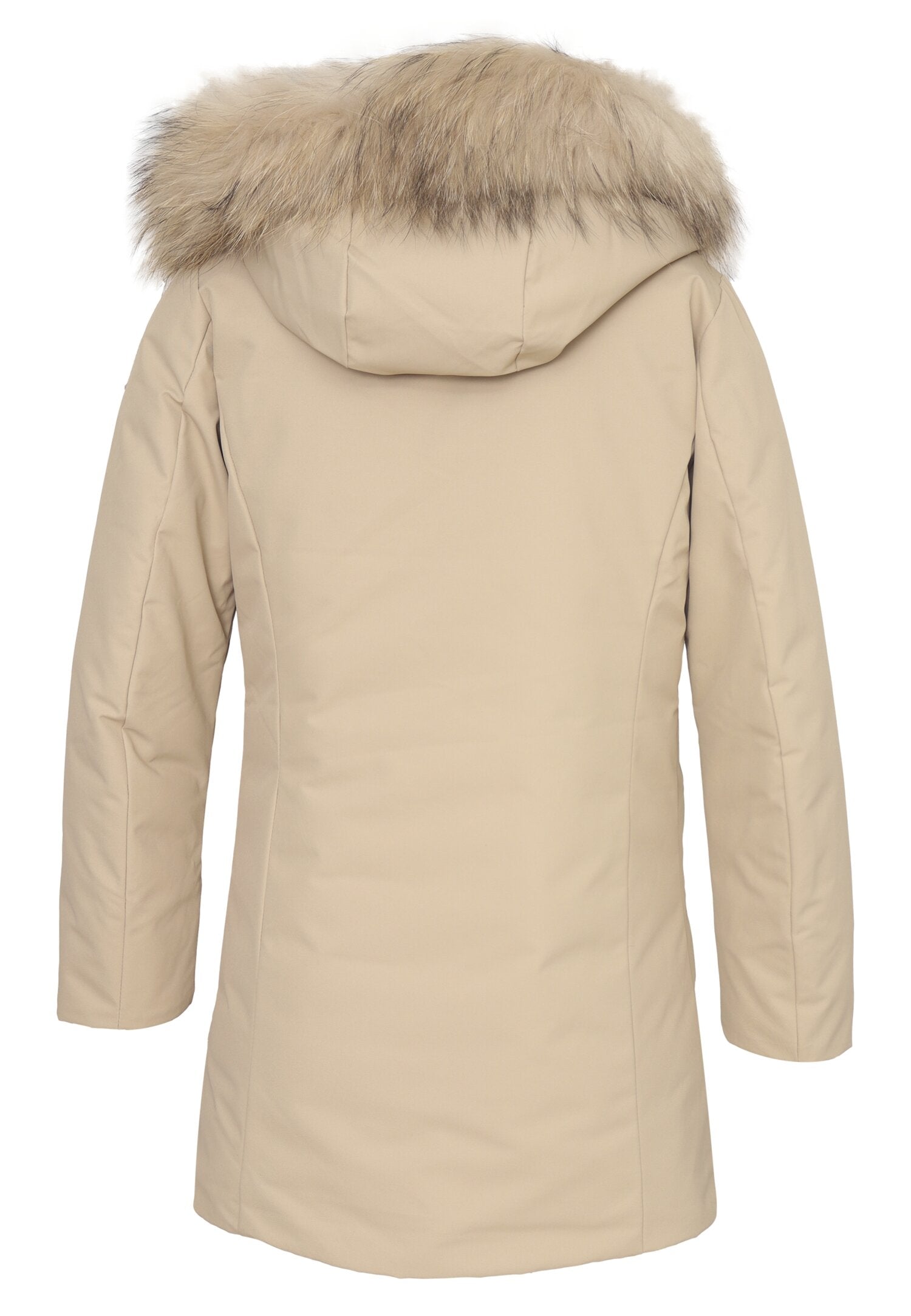 Bomboogie Giubotto Beige Bambina In Tessuto Con Pelliccia Elegante AI25