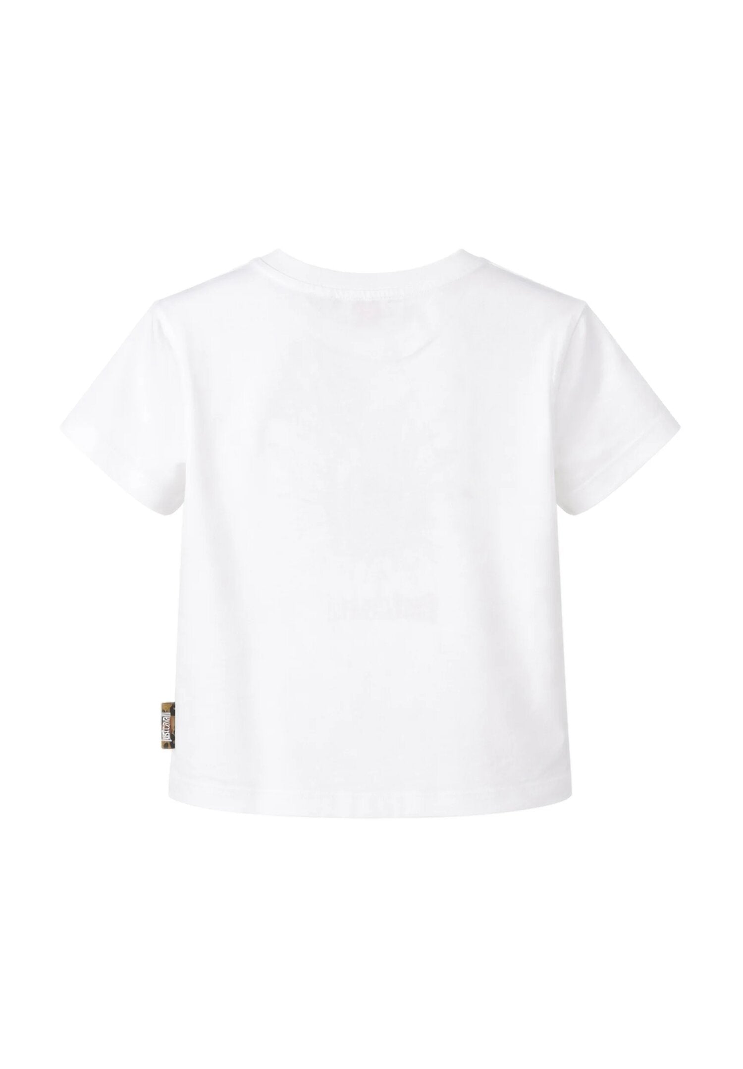 Just Cavalli Tshirt Bianca Sole Strass Bambina Maniche Corte - JGP26076TS_