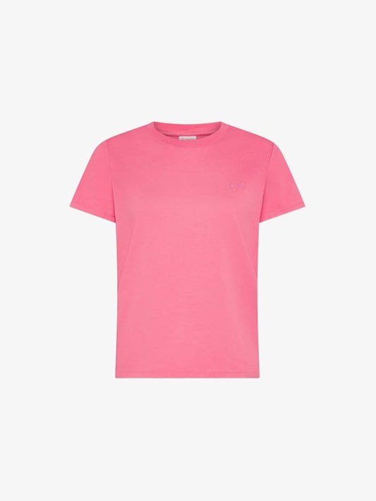 Sun68 tshirt fucsia donna logo con strass sul petto