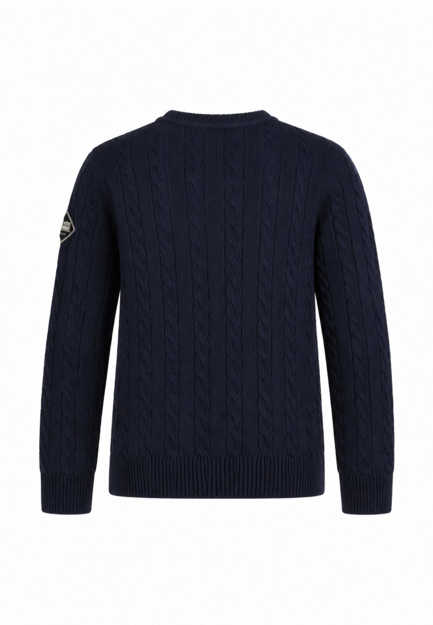 Roy Roger's maglione blu a  treccia con toppa sul braccio Bambini e ragazzi rx401/00.blu_