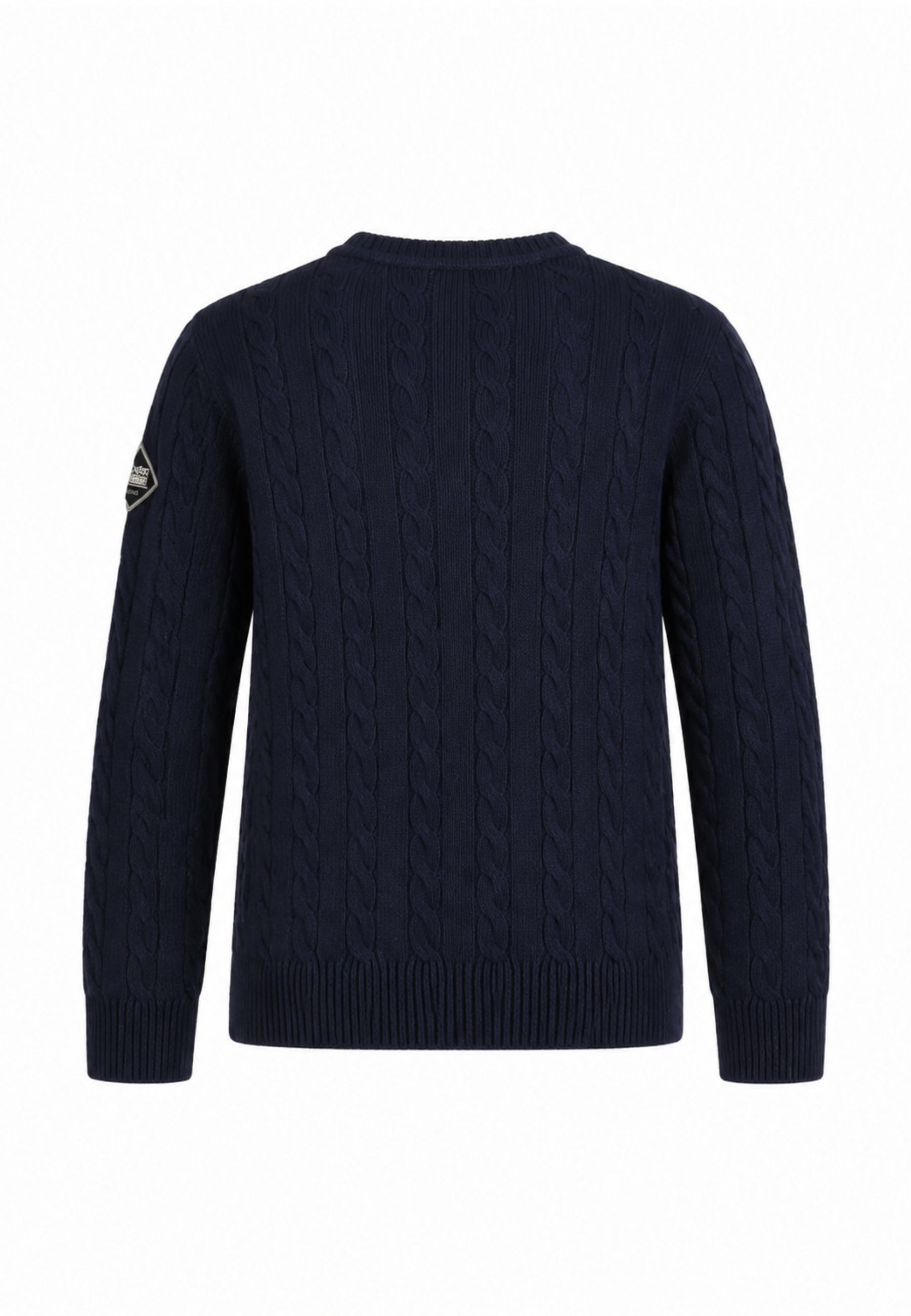 Roy Roger's maglione blu a treccia con toppa sul braccio Bambini e ragazzi rx401/00.blu_
