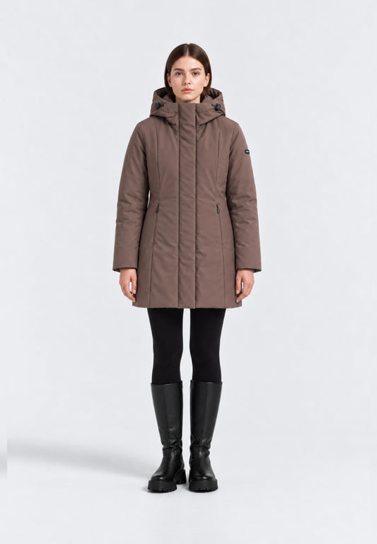 REFRIGIWEAR GIUBBOTTO marrone lungo sagomato Donna LADY TECH/1 JACKET.MARRO_