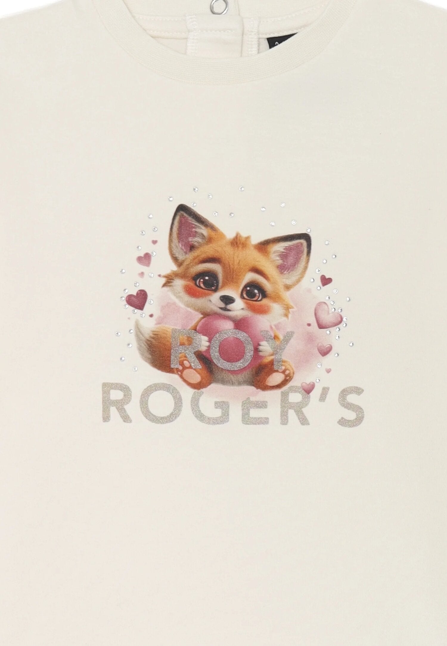 Roy Rogers Maglietta Neonata Fox Manica Lunga - Off White