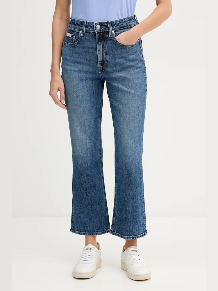 Calvin Klein pantalone in denim donna logo sul retro