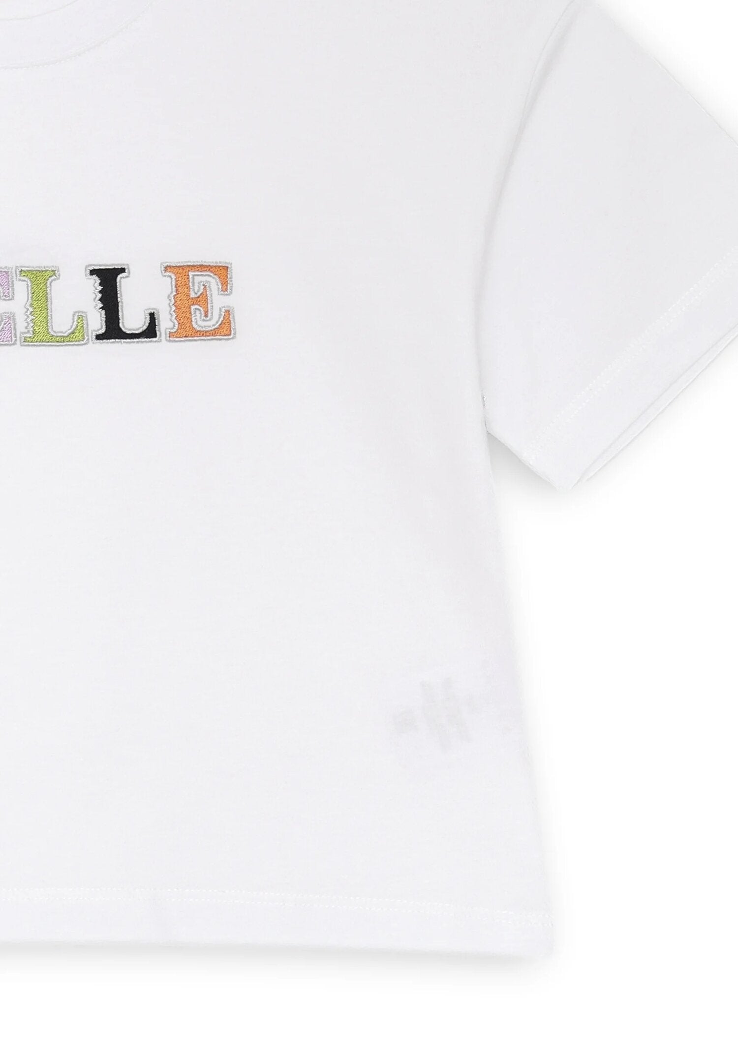 White Gaelle girl's shirt multicolor print summer cotton regular fit | CammarataMode