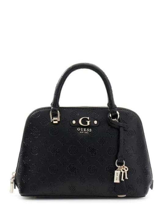 Guess borsa nera donna logo all over