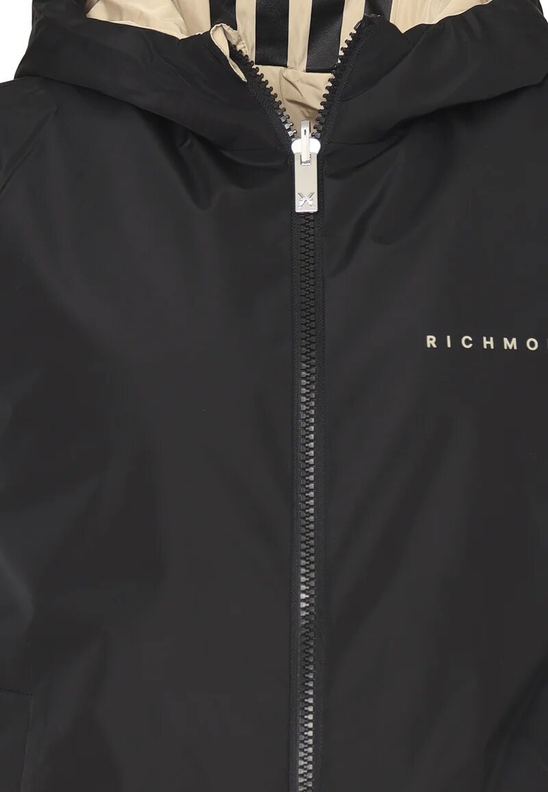 John Richmond Gilet Nero Uomo In Nylon Reversibile Autunnale AI25