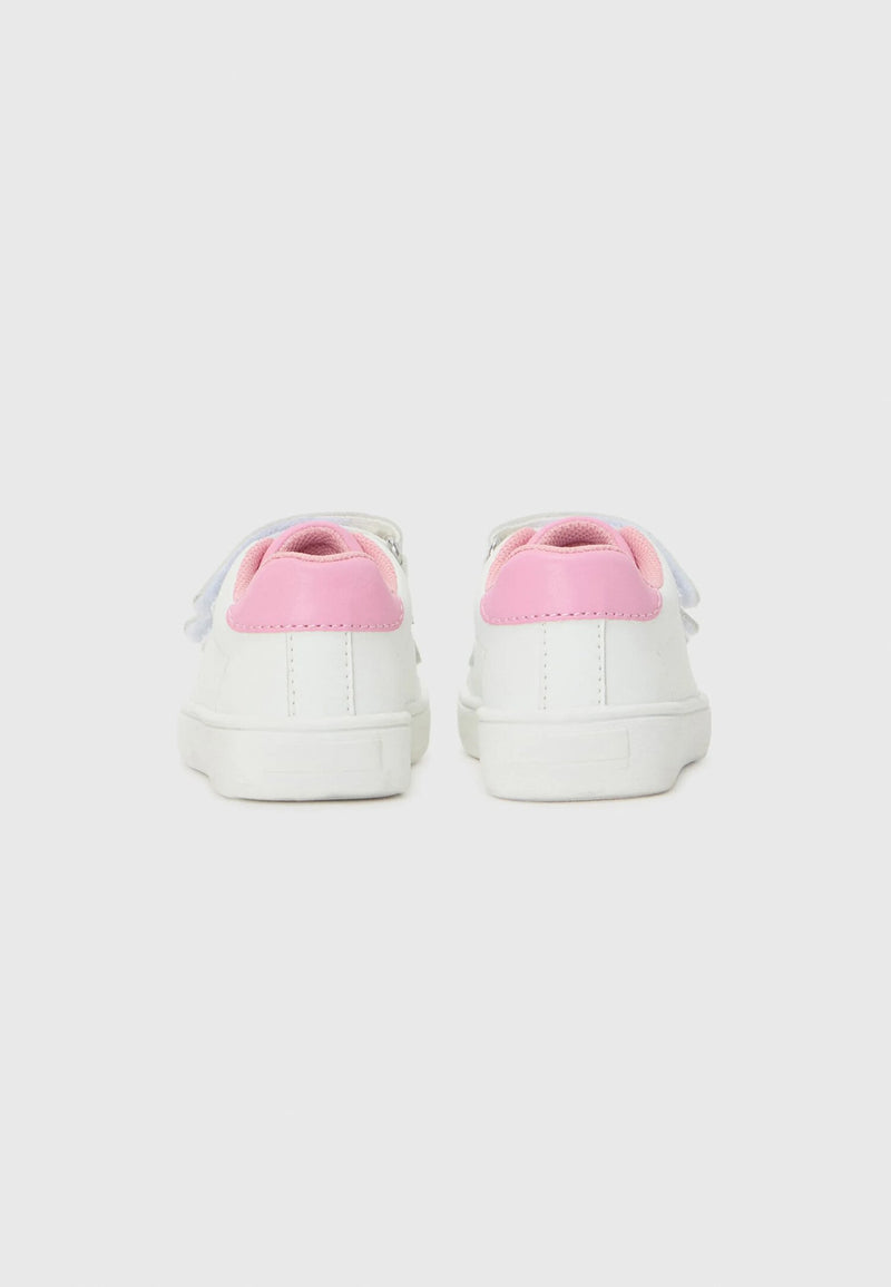 Tommy Hilfiger sneakers basse bambina bianche rosa velcro estive - BIANCO | CammarataMode