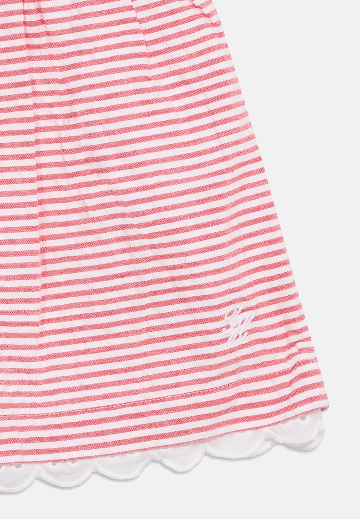 Tommy Hilfiger Vestitino Bianco e Rosso Cotone Neonata KN0KN02366XK3_