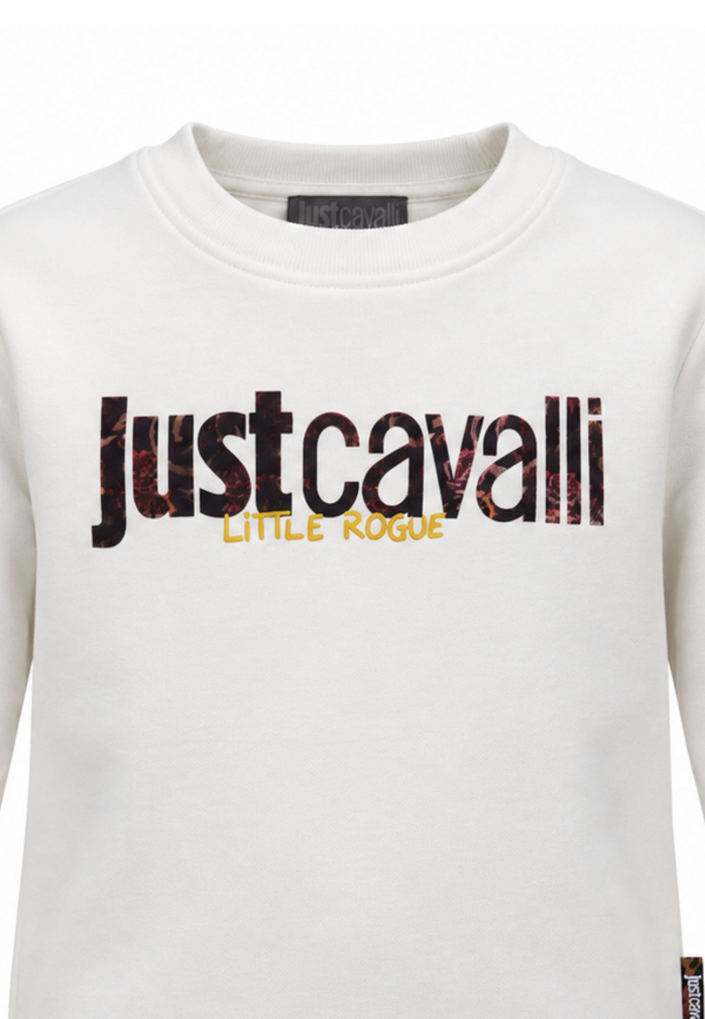 JUST CAVALLI felpa PANNA GIROCOLLO CON logo A FANTASIA Bambine e ragazze jga26168fe.panna_