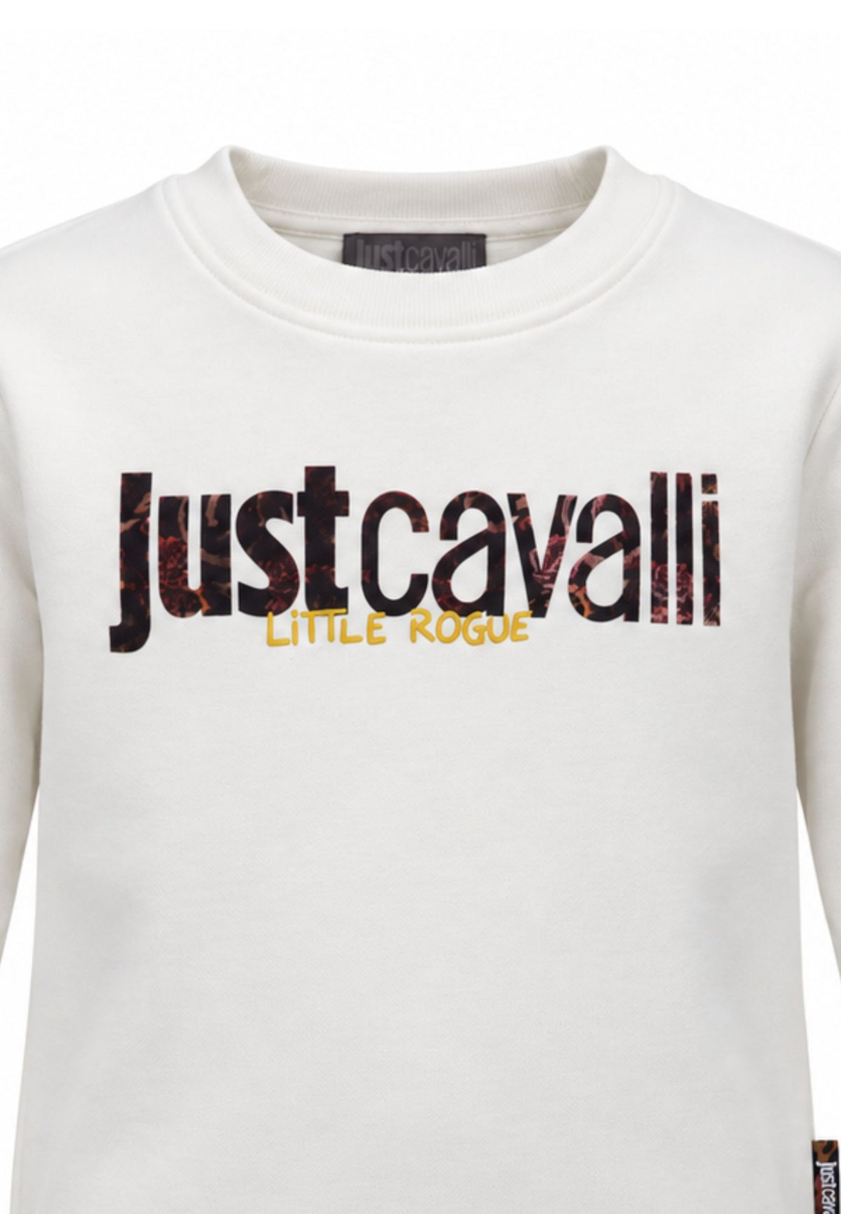 JUST CAVALLI felpa PANNA GIROCOLLO CON logo A FANTASIA Bambine e ragazze jga26168fe.panna_
