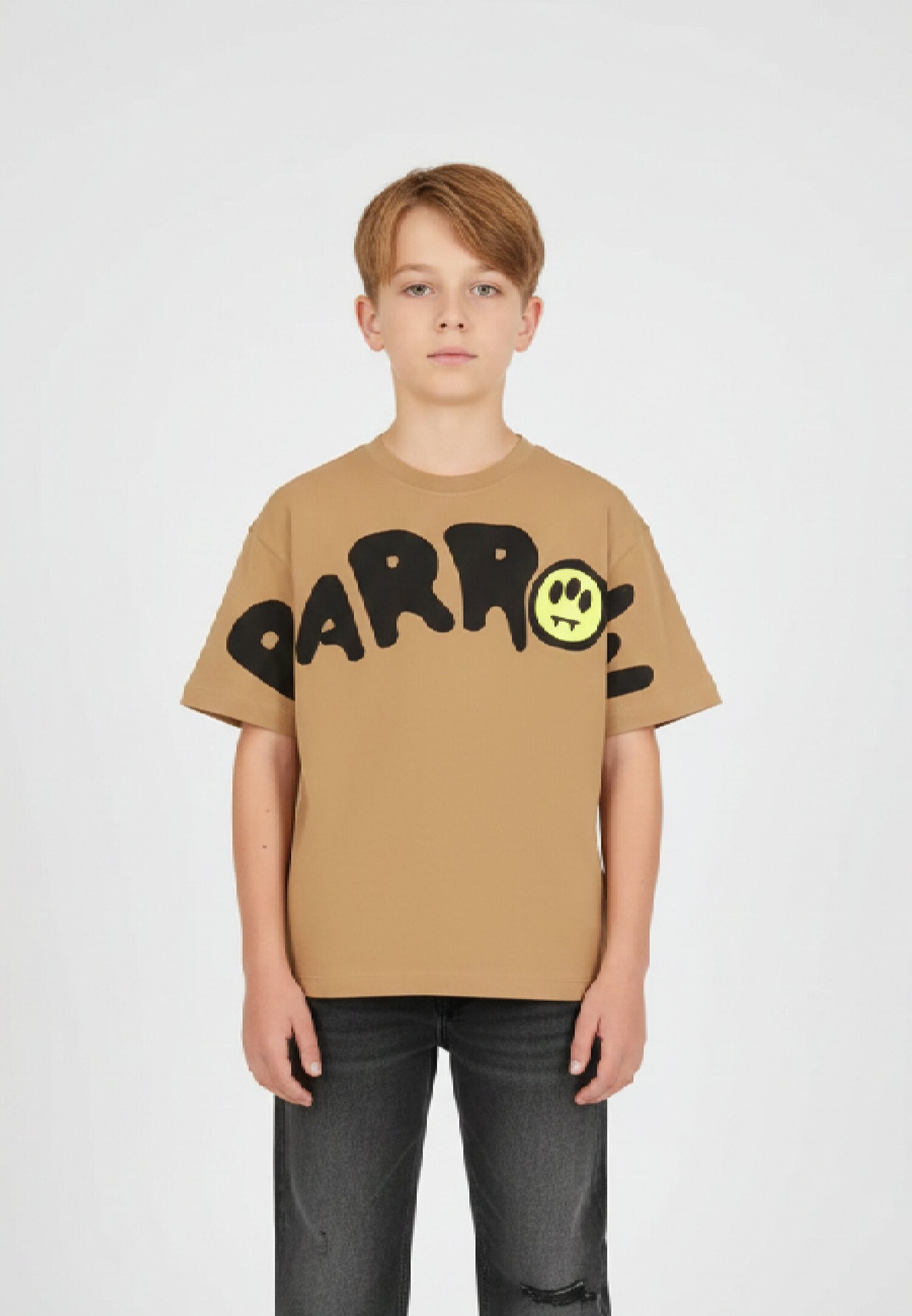 Barrow T-Shirt Beige Bambino In Cotone Maniche Corte Uso Sportivo AI25