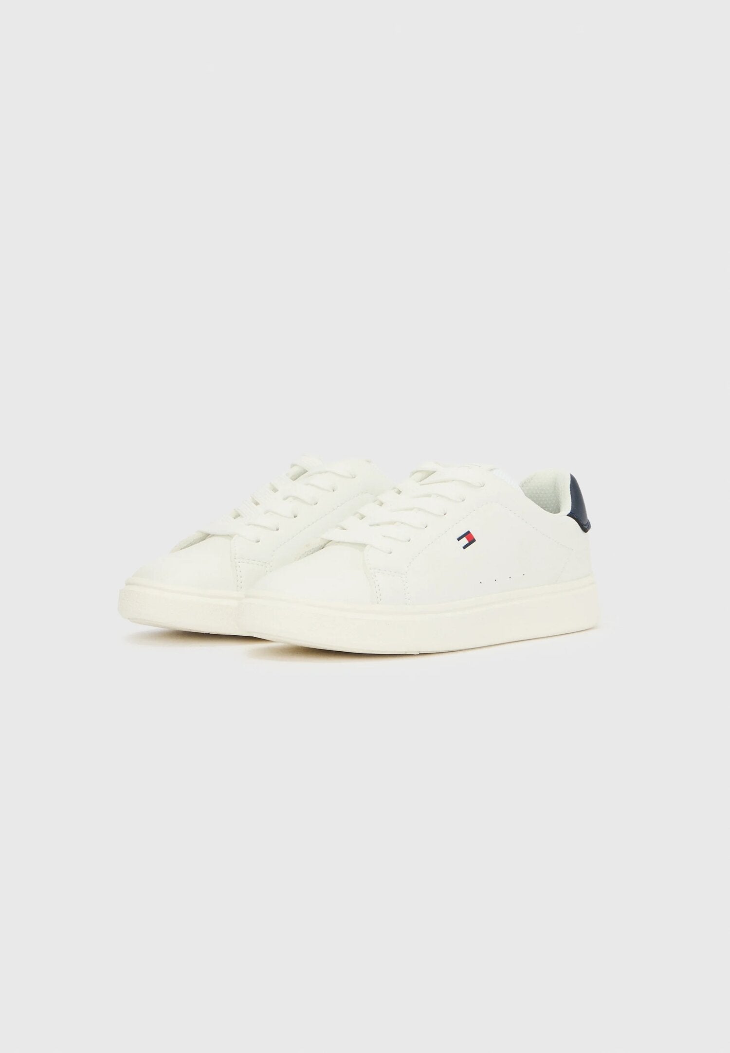 Tommy Hilfiger Scarpe Bianche Bambino Chiusura Lacci Quotidiano In Ecopelle 2