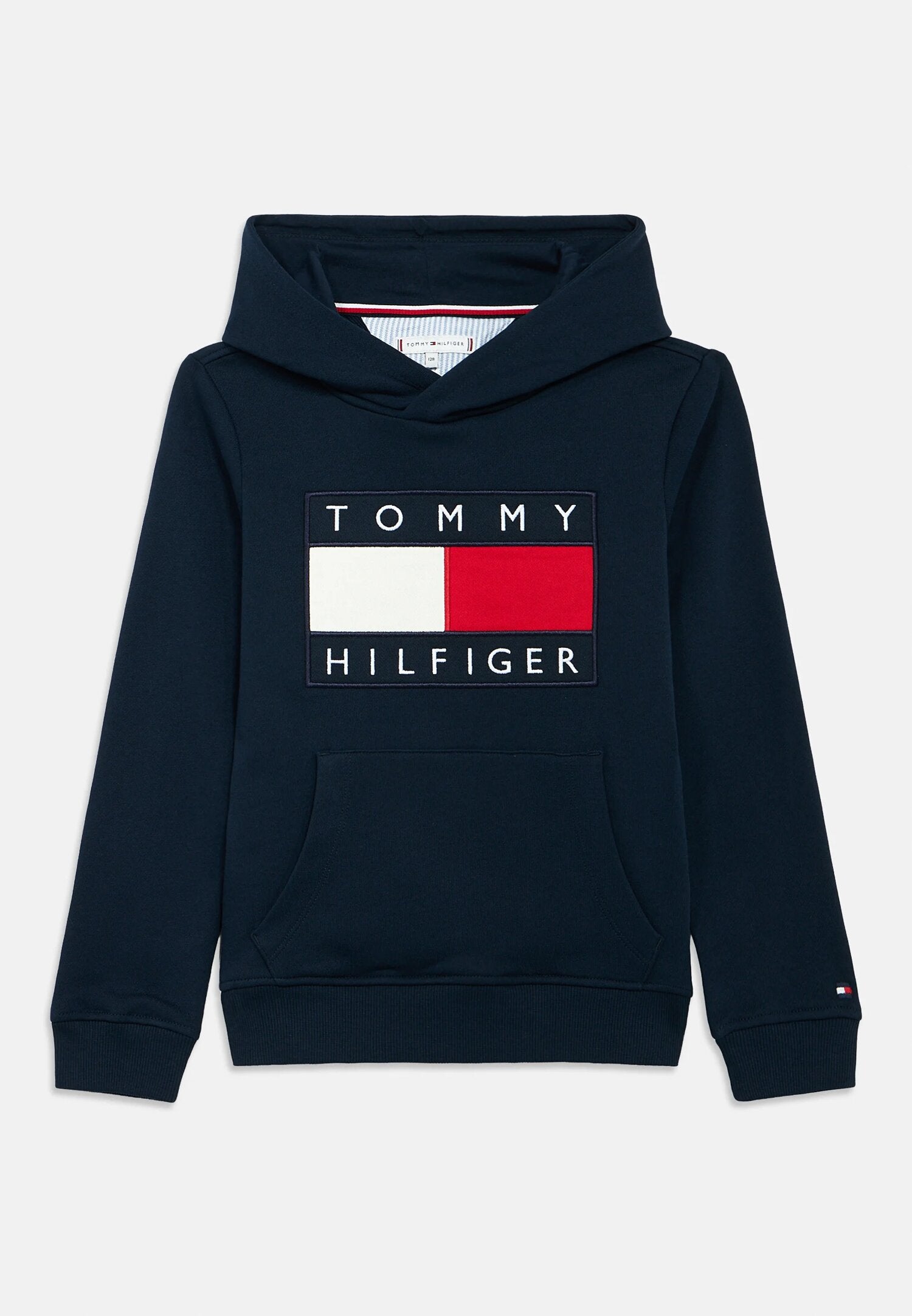 Tommy Hilfiger Felpa Blu Bambino Con Cappuccio Quotidiano In Cotone KS0KS0070